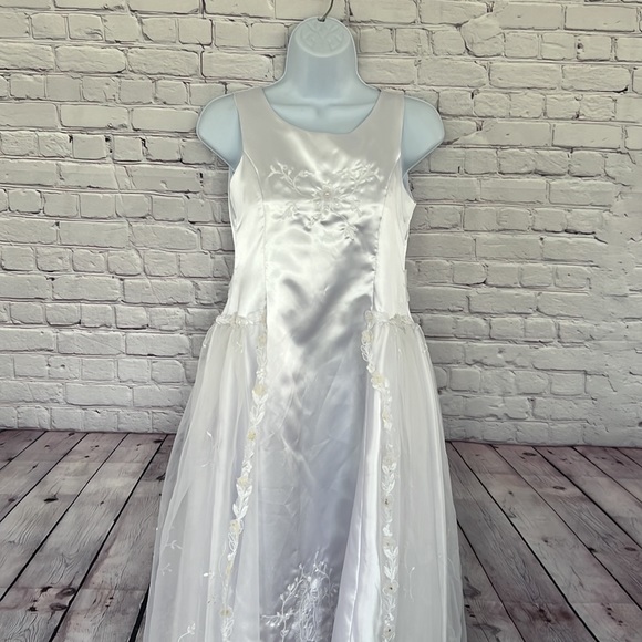 first Communion VIRGIN Mary Girls white long dress size 10 - Picture 1 of 11